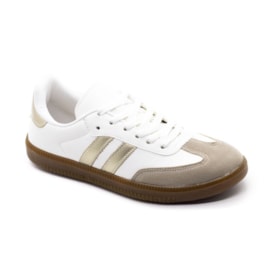 Tênis Casual Danny Feminino  e Ouro Branco