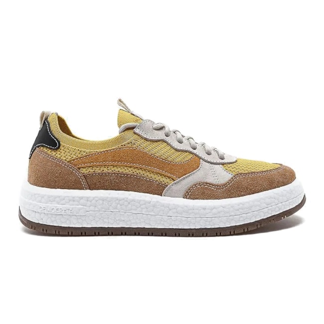 Tênis Casual Democrata Drake Pulse Feminino Castanho