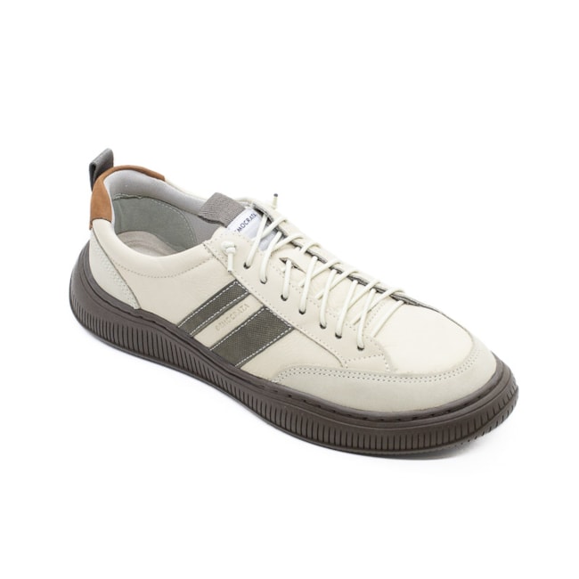 Tênis Casual Democrata Masculino Creme