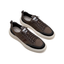 Tênis Casual Democrata Masculino Preto Smoke
