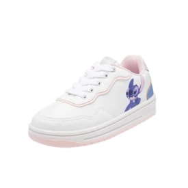 Tênis Casual Disney Infantil Feminino Branco e Lilás