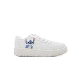 Tênis Casual Disney Stitch Infantil Feminino Branco