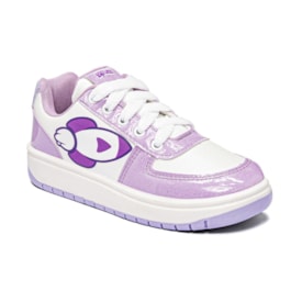 Tênis Casual Dos Rosa Katlen Feminino Infantil Branco e Lilás