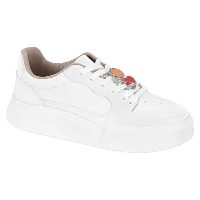 Tênis Casual Flat Moleca Feminino Branco