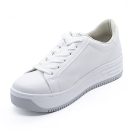 Tênis Casual Flatform Via Marte Feminino Branco Tênis Casual Flatform Via Marte Feminino Branco