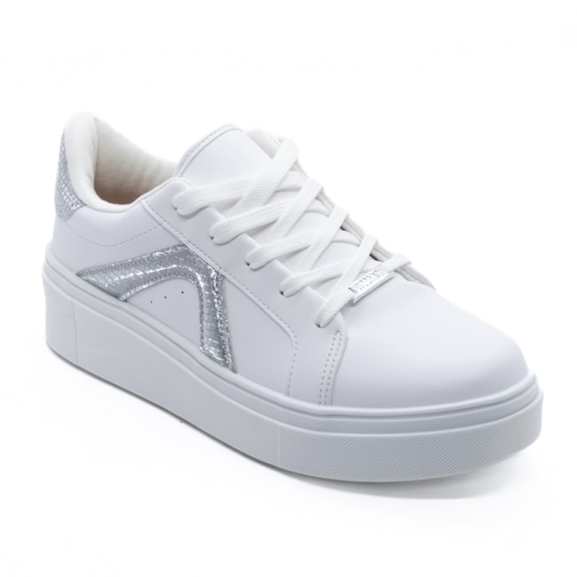 Tênis Casual Flatform Vizzano Feminino Branco