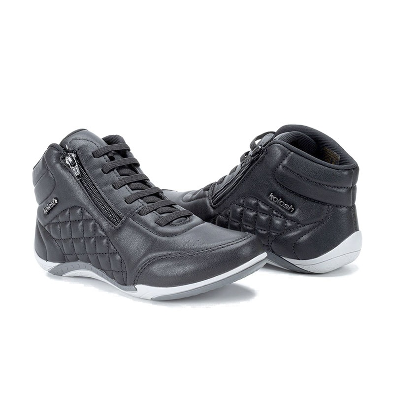 Tenis kolosh feminino clearance preto cano alto