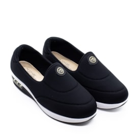 Tênis Casual Modare Slip On Feminino Preto