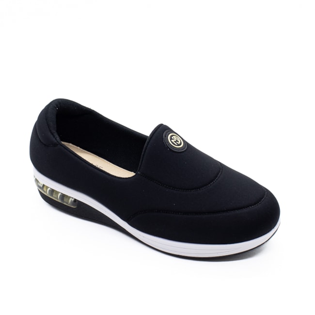 Tênis Casual Modare Slip On Feminino Preto