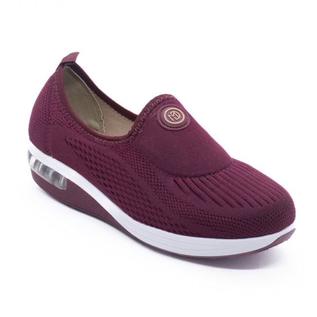 Tenis Casual Modare Ultraconforto Gel Feminino Vinho