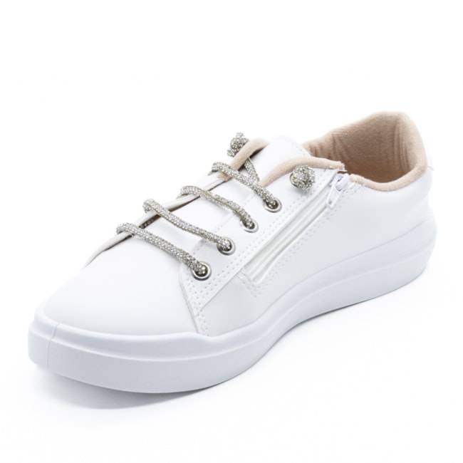 Tênis Casual Moleca Feminino Branco