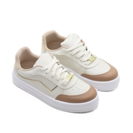 Tênis Casual Moleca Feminino Branco Off