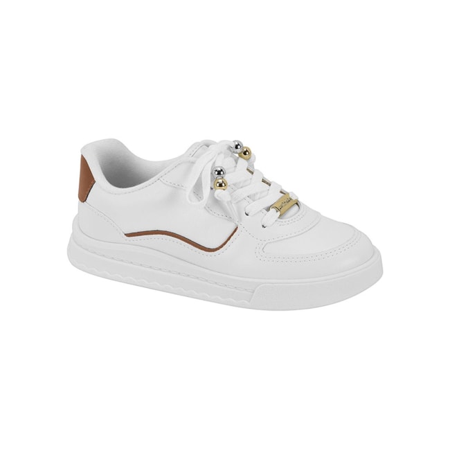 Tênis Casual Molekinha Infantil Feminino Branco