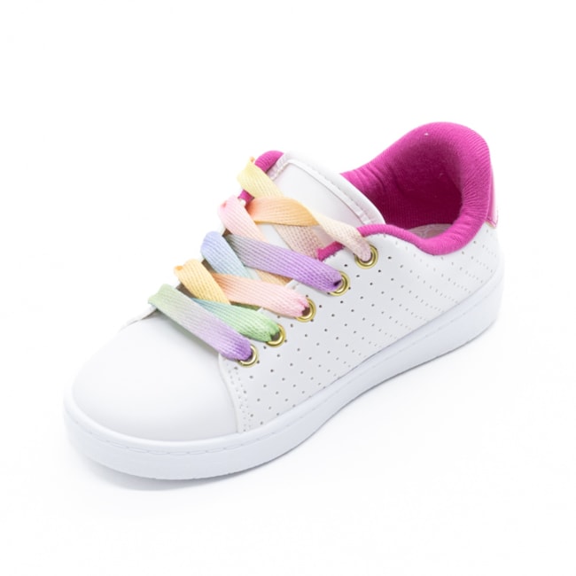 Tenis Casual Molekinha Infantil Feminino Branco