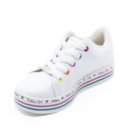 Tenis Casual Molekinha Infantil Feminino Branco