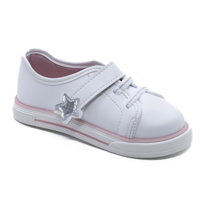 Tenis Casual Molekinha Infantil Feminino Branco