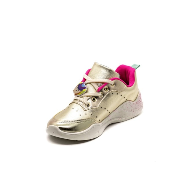 Tênis Casual Pampili Infantil Feminino Dourado