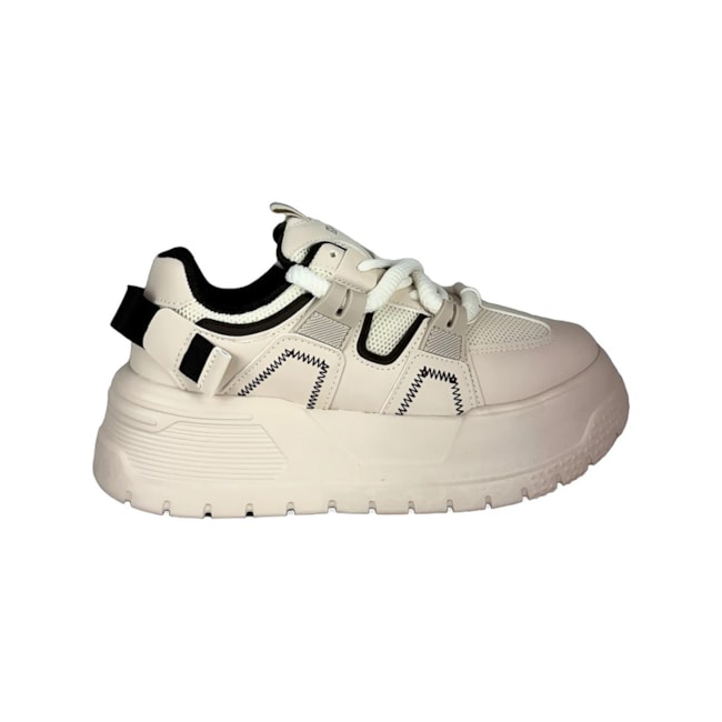 Tênis Casual Ramarim Streetwear Feminino Creme