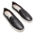 Tênis Casual Slip On De Couro Democrata Masculino Preto