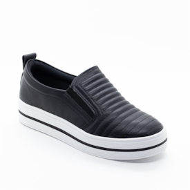 Tênis Casual Slip On Lu Rezende Feminino Preto