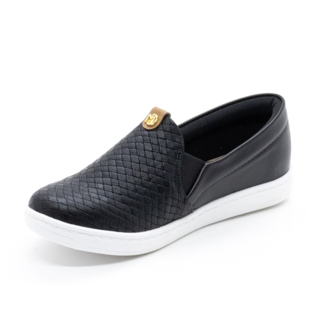 Tenis Casual Slip On Modare Feminino Preto