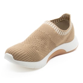 Tênis Casual Slip On Modare Feminino Tan