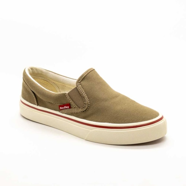 Tênis Casual Slip On Redley Originals Masculino Caqui
