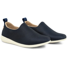 Tenis Casual Slip On Usaflex Elastano Laser Feminino New Blue Tenis Casual Slip On Usaflex Elastano Laser Feminino New Blue
