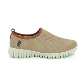Tenis Casual Slip On Usaflex Feminino Camel