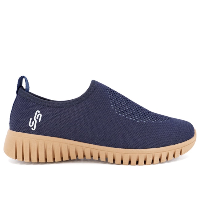 Tenis Casual Slip On Usaflex Feminino New Blue