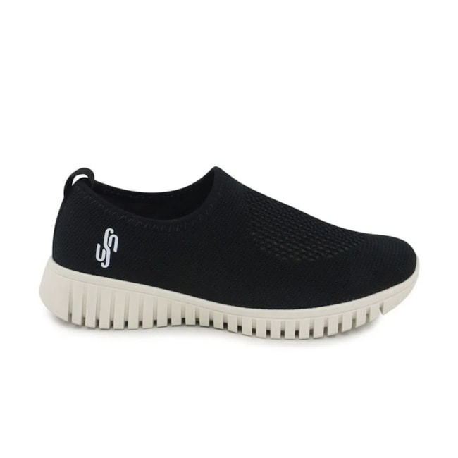 Tênis Casual Slip On Usaflex Feminino Preto