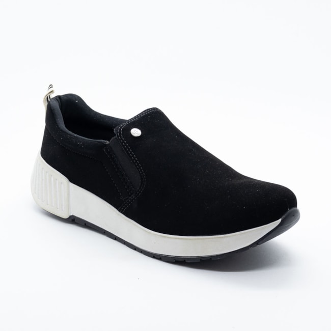 Tênis Casual Slip On Via Marte Feminino Preto