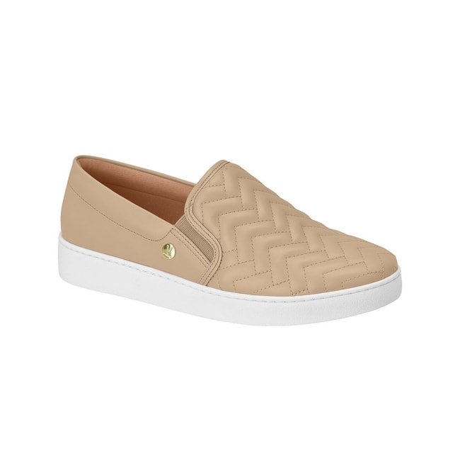 Tenis Casual Slip On Vizzano Feminino Bege