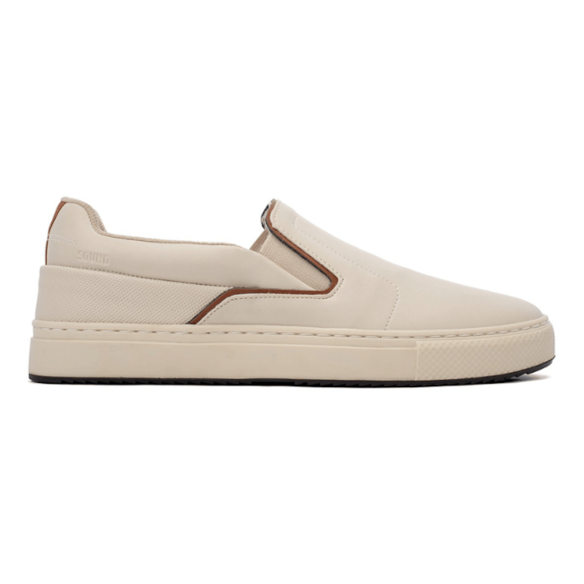 Tênis Casual Slip On Zotto Sound Masculino Off White