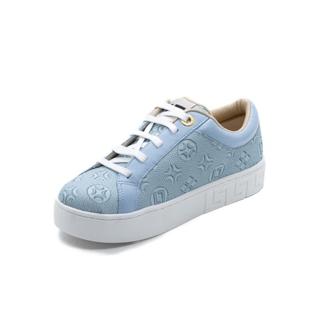 Tenis Casual Textura Cotele Luz Da Lua Feminino Logograma Midi