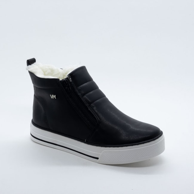 Tênis Casual Via Marte Cano Longo Feminino Preto
