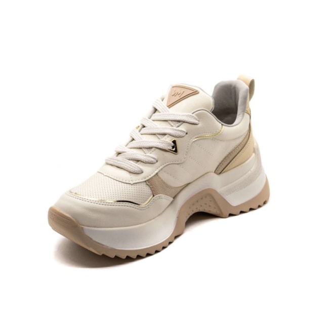 Tênis Casual Via Marte Feminino Off White/dour