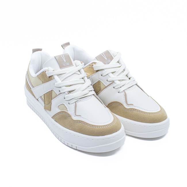 Tênis Casual Vizzano Feminino Branco Off