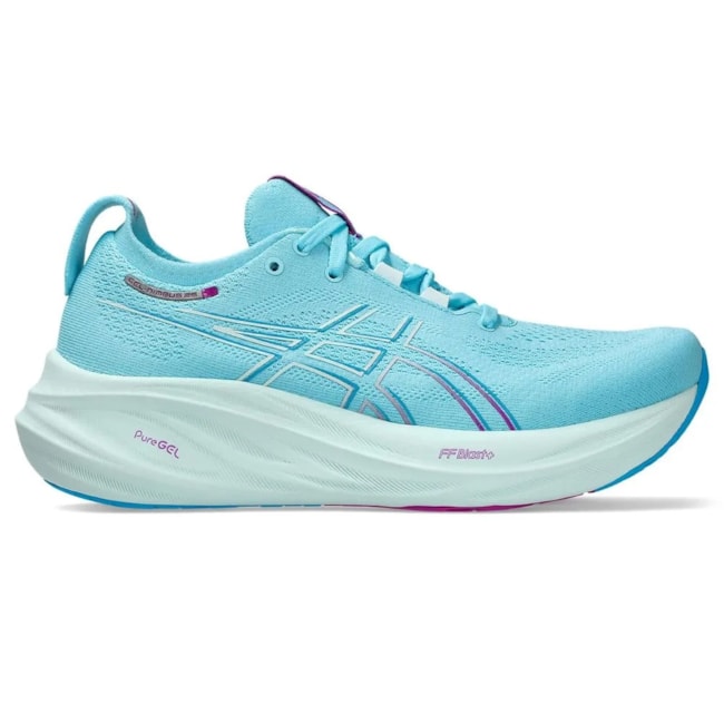 Tênis Esportivo Asics Gel-Nimbus 26 Feminino Ciano