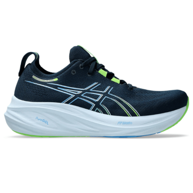 Tênis Esportivo Asics Gel-Nimbus 26 Masculino  e Lima Azul Marinho