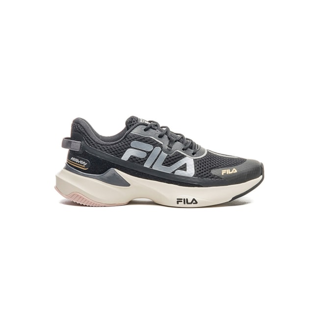 Tenis Esportivo Fila Recovery Feminino Preto Dourado