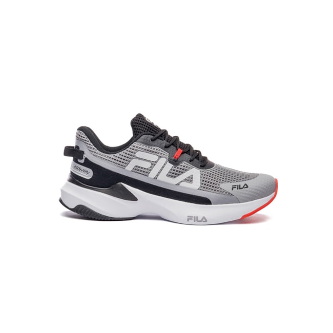 Tênis Esportivo Fila Recovery Masculino Preto Vermelho