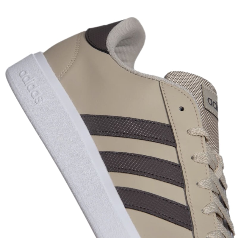 Tenis Esportivo Grand Court Base 2.0 Adidas Masculino Bege Lumman