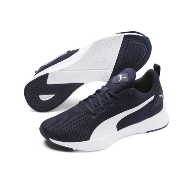 Tênis Esportivo Puma Flyer Runner Masculino Azul Marinho