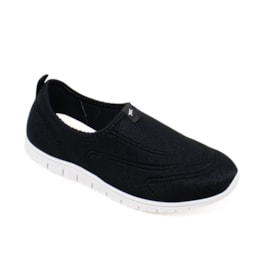 Tênis Esportivo Slip On Activitta Feminino Preto