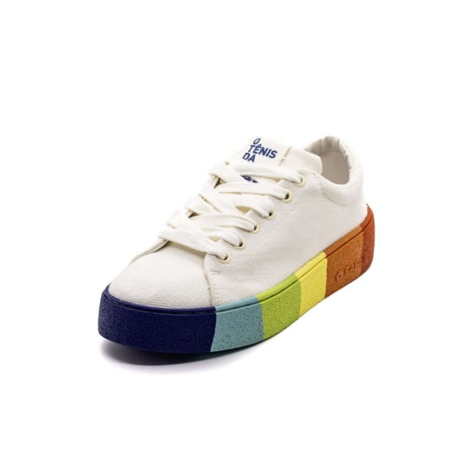 Tênis Farm Pista Raibow Feminino Off White
