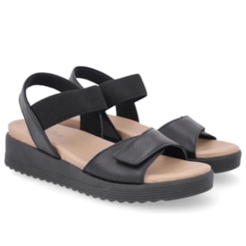 Usaflex Sandalia Flat Baixa Fem Ad Al2502 Preto